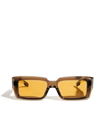 Jacques Marie Mage Acetate Quant Sunglasses In Gold