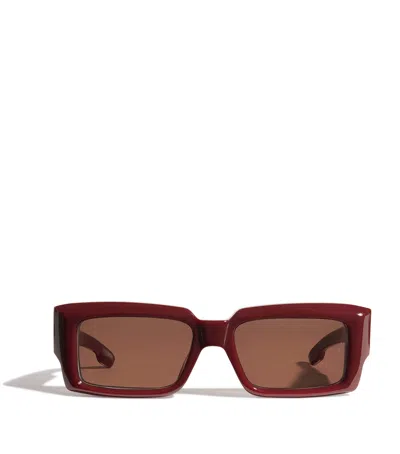 Jacques Marie Mage Acetate Quant Sunglasses In Burgundy