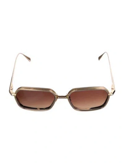 Pre-owned Jacques Marie Mage Admiral Narrow Sunglasses In Gold/metallic/silver