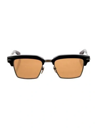 Pre-owned Jacques Marie Mage Alin Square Sunglasses In Black/brown/silver