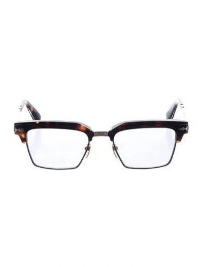 Pre-owned Jacques Marie Mage Alin Square Sunglasses In Brown/gold