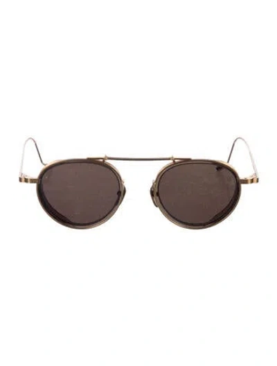 Pre-owned Jacques Marie Mage Apollinaire Aviator Sunglasses In Gold/metallic