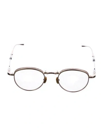 Pre-owned Jacques Marie Mage Archibald Round Sunglasses In Gold/metallic/silver