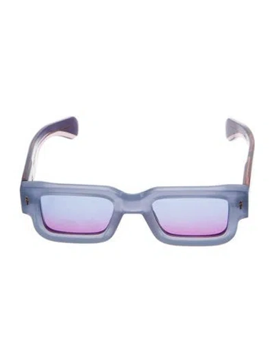Pre-owned Jacques Marie Mage Ascar Square Sunglasses In Blue