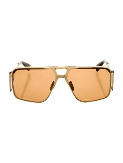 Pre-owned Jacques Marie Mage Assen Aviator Sunglasses In Gold