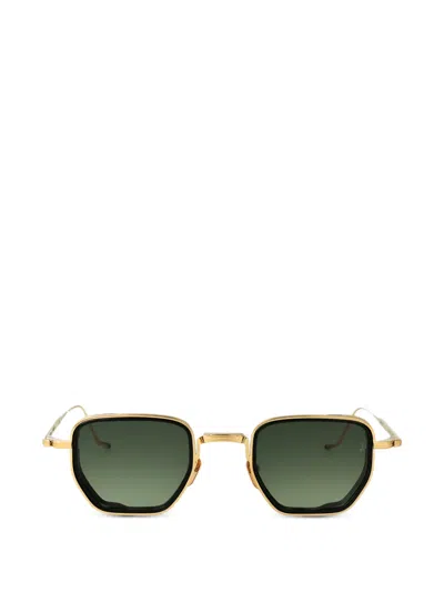 Jacques Marie Mage Atkins Geometric-frame Sunglasses In Gold