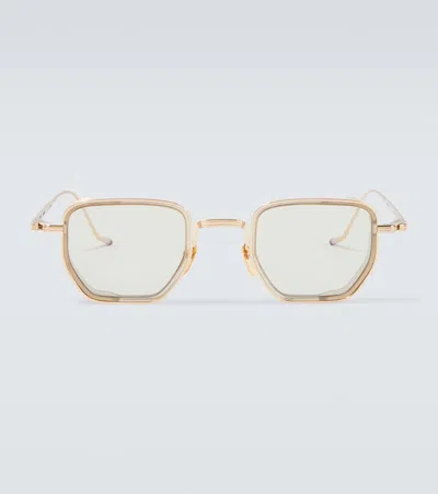Jacques Marie Mage Atkins Square Sunglasses In Gold