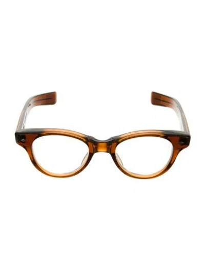 Pre-owned Jacques Marie Mage Aurelius Wayfarer Eyeglasses In Brown