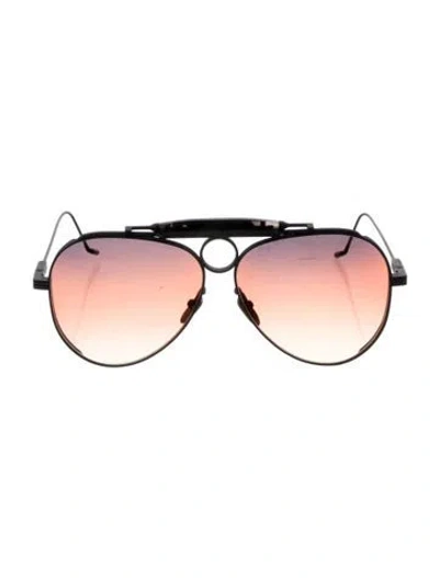 Pre-owned Jacques Marie Mage Aviator Gradient Sunglasses In Black