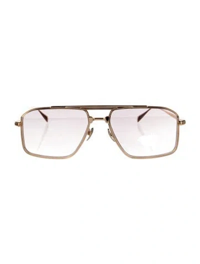 Pre-owned Jacques Marie Mage Aviator Gradient Sunglasses In Gold