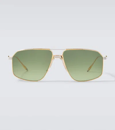 Jacques Marie Mage Aviator Sunglasses In Gold