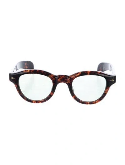 Pre-owned Jacques Marie Mage Balzac Cat-eye Sunglasses In Brown/gold
