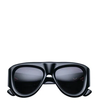 Jacques Marie Mage Barclay Aviator Sunglasses In Black