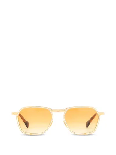 Jacques Marie Mage Beckett Geometric-frame Sunglasses In Gold