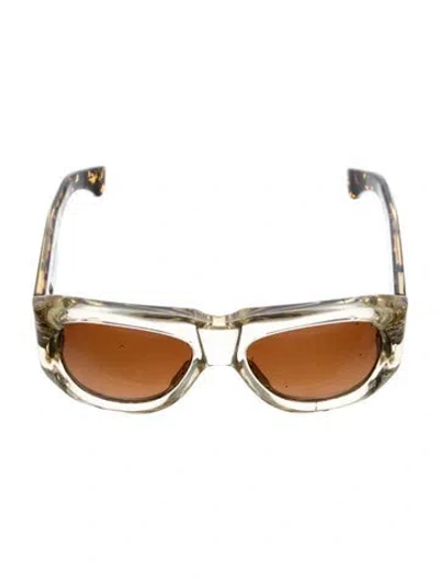 Pre-owned Jacques Marie Mage Bel Air Wayfarer Sunglasses In Brown