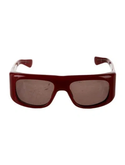 Pre-owned Jacques Marie Mage Benson Oversize Sunglasses In Red