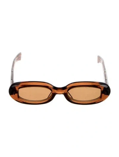 Pre-owned Jacques Marie Mage Besset Narrow Sunglasses In Brown