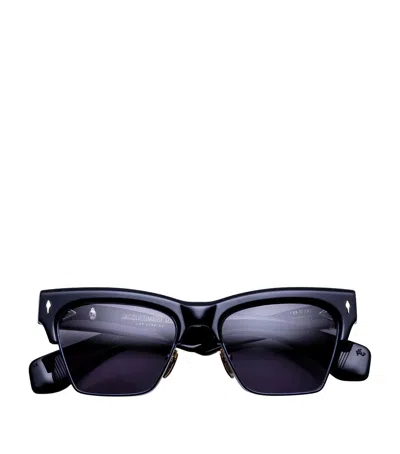 Jacques Marie Mage Bugsy Square Sunglasses In Red