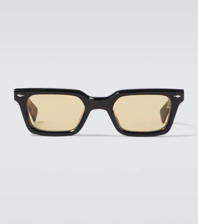 Jacques Marie Mage Casablanca Rectangular Sunglasses In Brown
