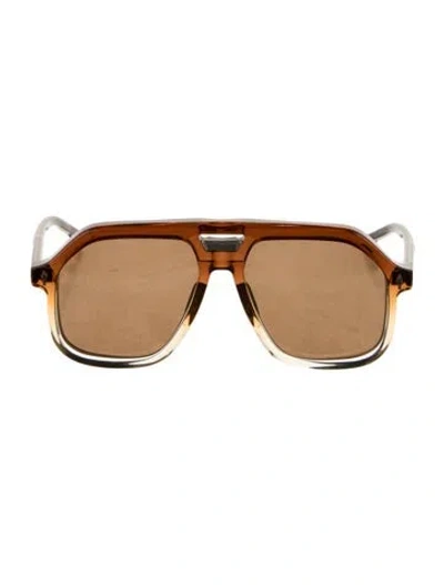 Pre-owned Jacques Marie Mage Casius Oversize Sunglasses In Brown