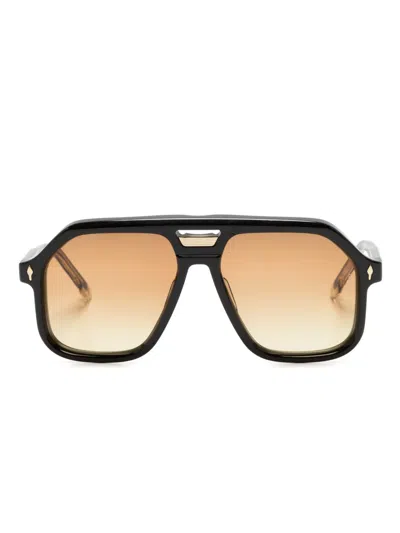Jacques Marie Mage Casius Pilot-frame Sunglasses In Black