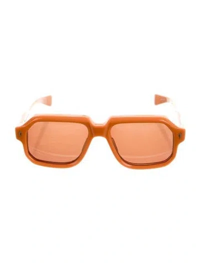 Pre-owned Jacques Marie Mage Challenger Square Sunglasses In Orange