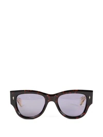 Jacques Marie Mage Chelsea Geometric-frame Sunglasses In Brown