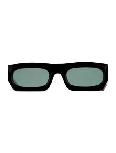 Pre-owned Jacques Marie Mage Christa Square Sunglasses In Black/clear