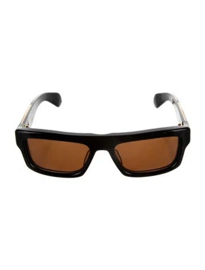 Pre-owned Jacques Marie Mage Cleavon Square Sunglasses In Black