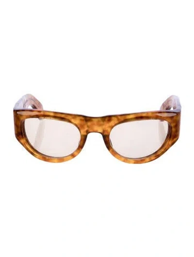 Pre-owned Jacques Marie Mage Clyde Oversize Sunglasses In Brown