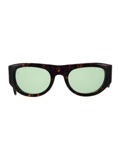 Pre-owned Jacques Marie Mage Clyde Square Sunglasses In Brown