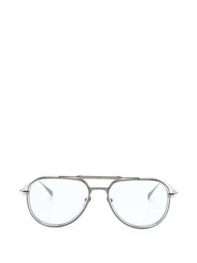 Jacques Marie Mage Commander Pilot-frame Sunglasses In Silver