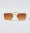 Jacques Marie Mage Commodore Square Sunglasses In Gold