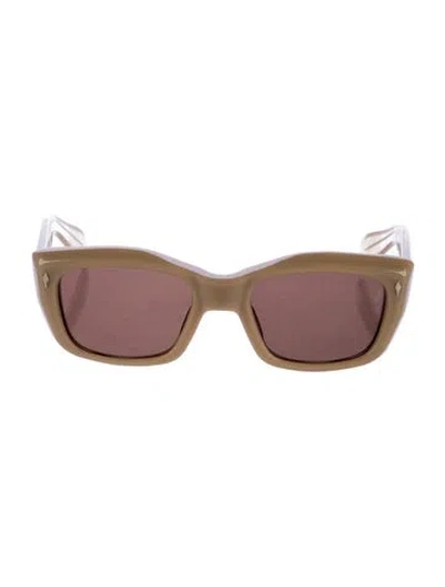 Pre-owned Jacques Marie Mage Corniche Cat-eye Sunglasses In Neutrals