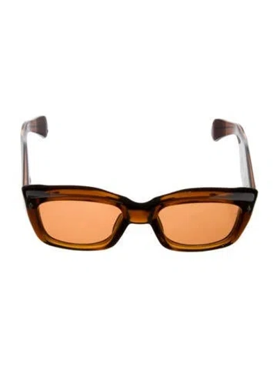 Pre-owned Jacques Marie Mage Corniche Wayfarer Sunglasses In Brown