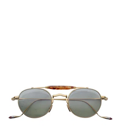 Jacques Marie Mage Dasan Avaitor Sunglasses In Gold