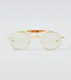 Jacques Marie Mage Dasan Aviator Sunglasses In Gold