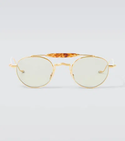 Jacques Marie Mage Dasan Aviator Sunglasses In Gold