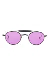 Jacques Marie Mage Dasan Round-frame Beta-titanium Sunglasses In Pink