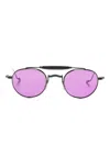 Jacques Marie Mage Dasan Round-frame Beta-titanium Sunglasses In Pink