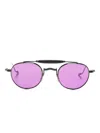 Jacques Marie Mage Dasan Round-frame Beta-titanium Sunglasses In Pink