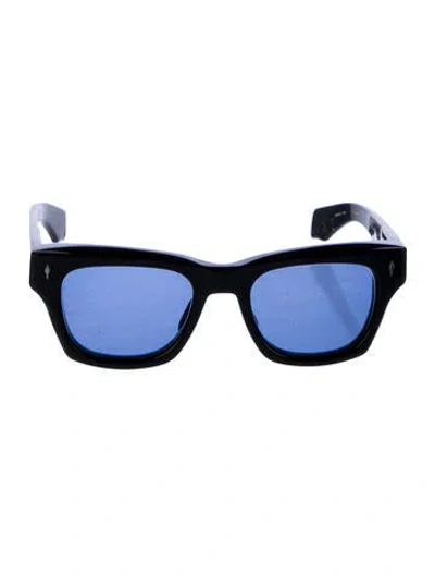 Pre-owned Jacques Marie Mage Dealan 53 Square Sunglasses In Black