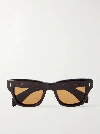 Jacques Marie Mage Dealan 53 Square-frame Acetate Sunglasses In Brown