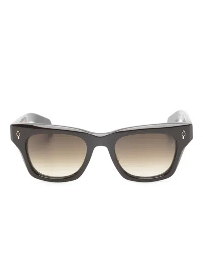 Jacques Marie Mage Dealan 几何形镜框太阳眼镜 In Brown