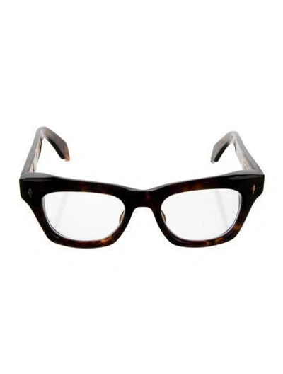 Pre-owned Jacques Marie Mage Dealan Square Eyeglasses In Brown