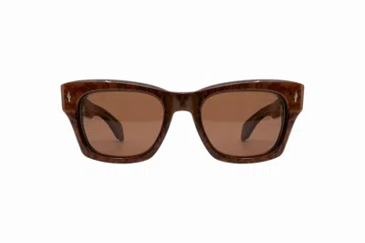 Jacques Marie Mage Dealan Square Frame Sunglasses In Brown