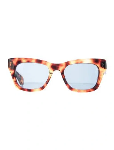 Pre-owned Jacques Marie Mage Dealan Square Sunglasses In Brown