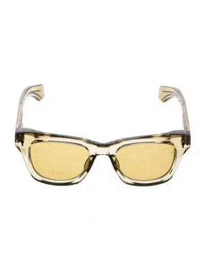 Pre-owned Jacques Marie Mage Dealan Square Sunglasses In Clear/yellow