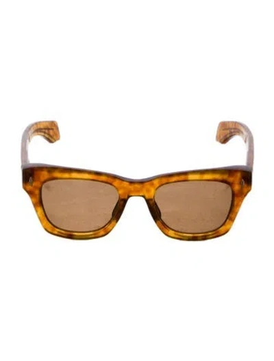 Pre-owned Jacques Marie Mage Dealan Wayfarer Sunglasses In Brown