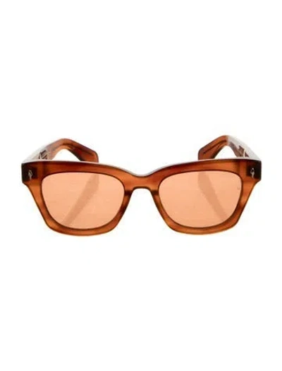 Pre-owned Jacques Marie Mage Dealan Wayfarer Sunglasses In Brown